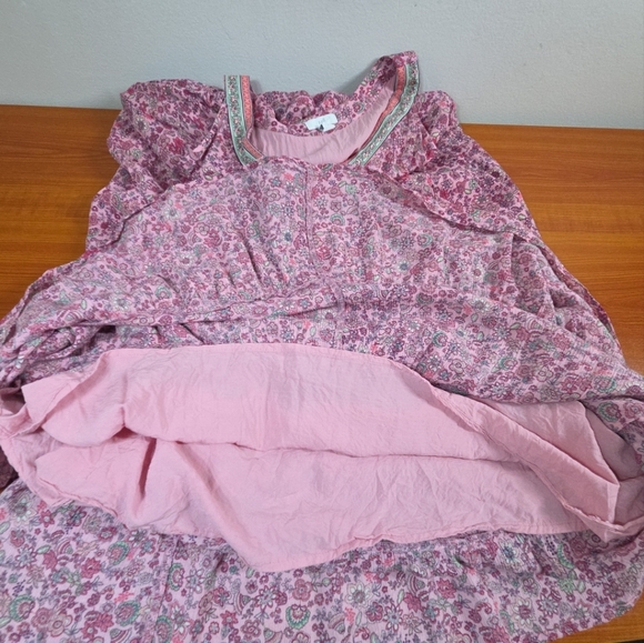 J Jill Women Floral Paisley Lined Rayon Maxi Dress Sz L Prairie Country Coastal - Picture 10 of 10